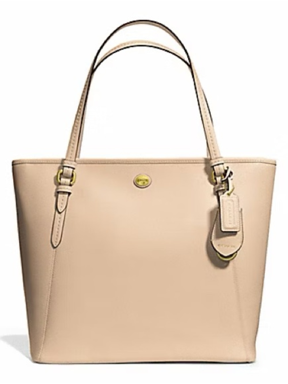 Coach Peyton Leather Zip Top Tote F27349
Brass/Sand bag